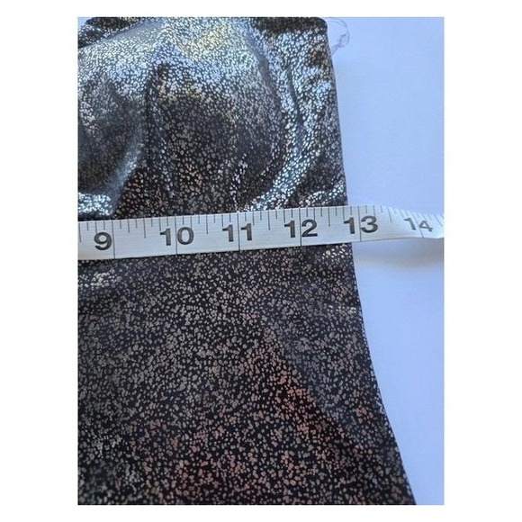 SMALL Sparkling Metallic Fringe Mini Dress Spaghetti Strap VNeck Party Night Out - Picture 12 of 13